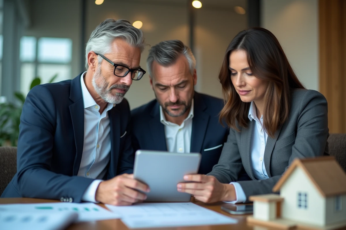 Trois personnes discutant autour d